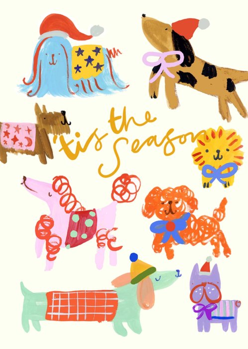 Eleanor Bowmer 'Tis The Season Illustrated Dogs Christmas Card