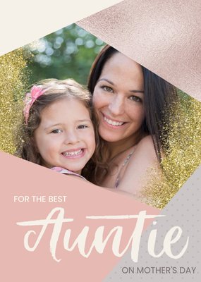 Mother's Day card - Best Auntie - photo upload