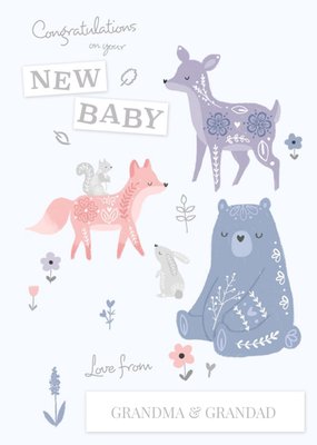 Millicent Venton Illustrated New Baby  Card