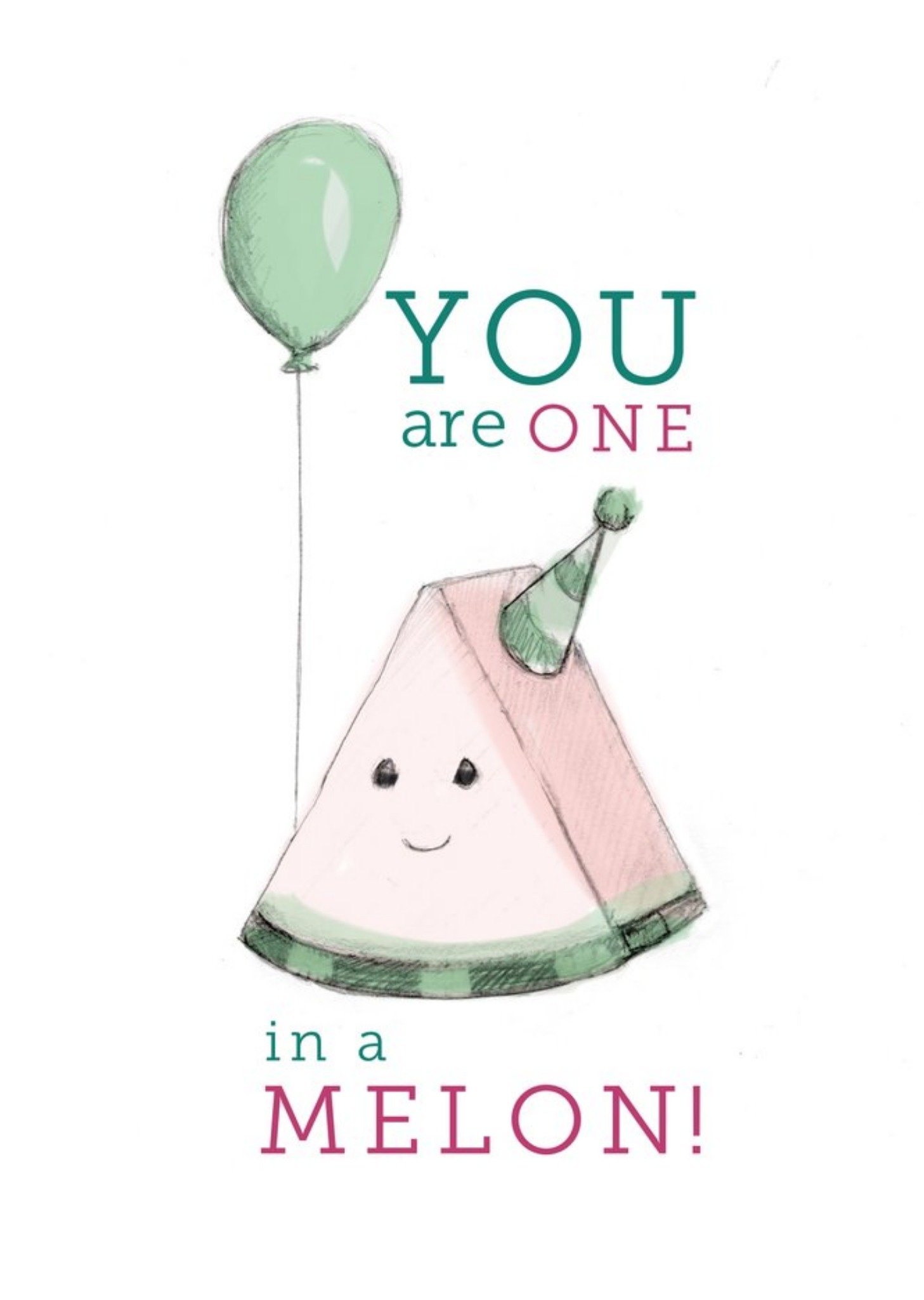 Moonpig Double Pea Design Melon Pun Birthday Card