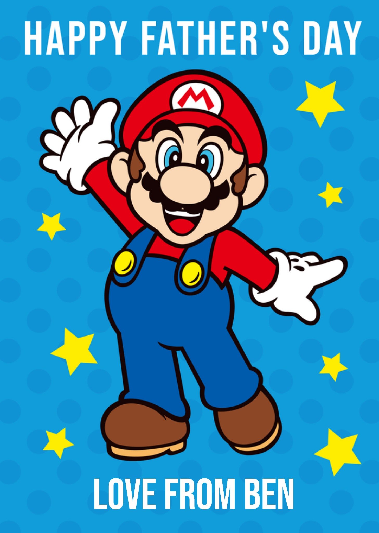 Super Mario Happy Father's Day Card