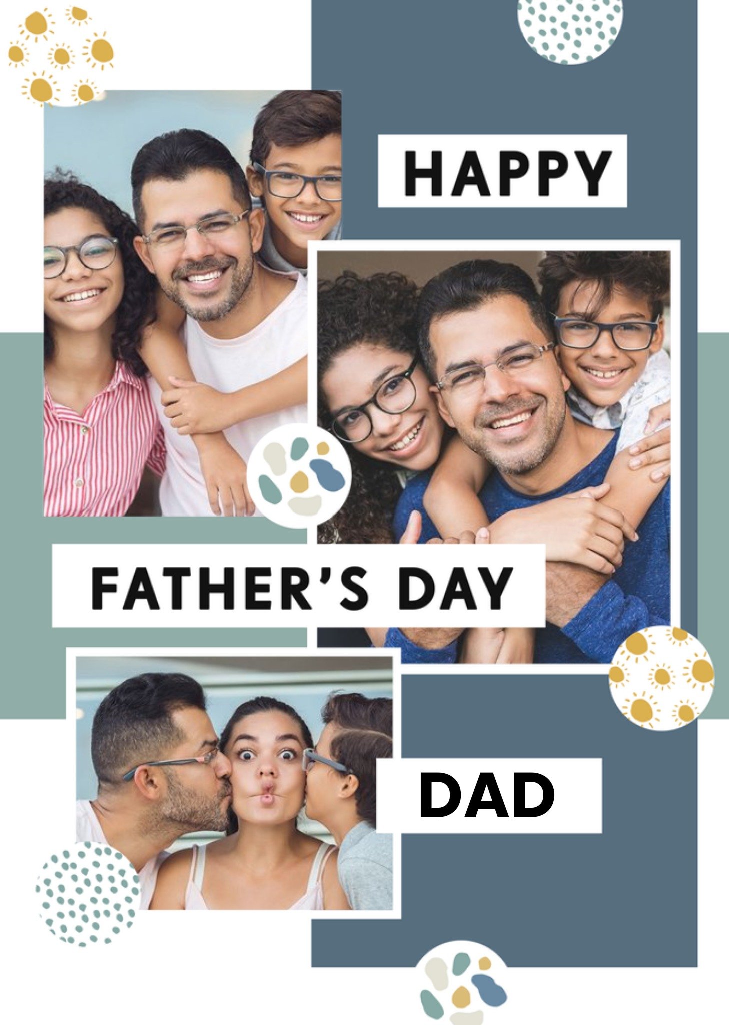 Moonpig Bougie Happy Father's Day Dad Multiple Photo Upload Card