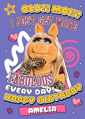 The Muppets Old Moi Miss Piggy Happy Birthday Card