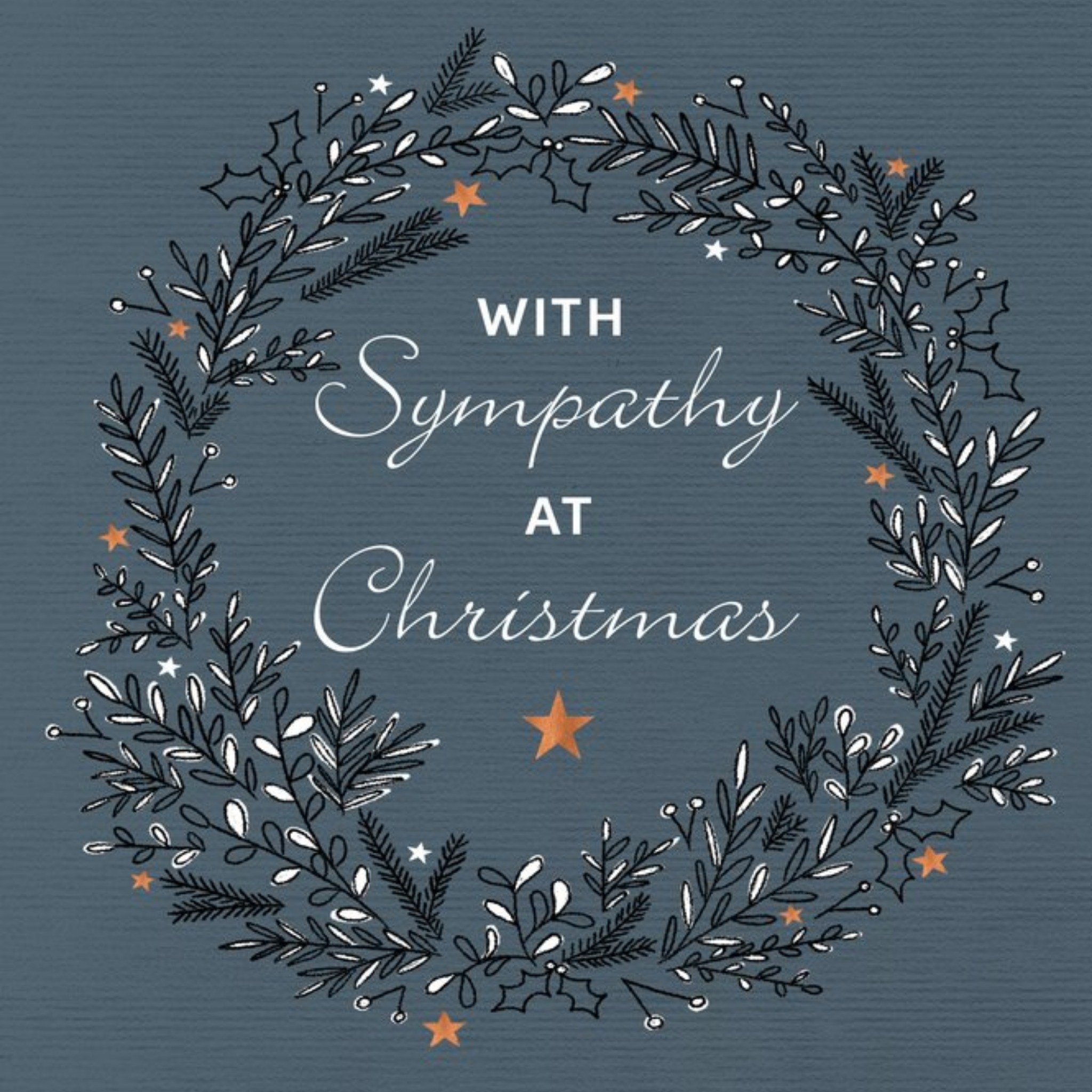 Moonpig Sympathy At Christmas Time Wreath Card