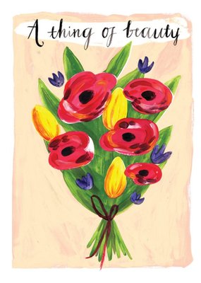 Female Birthday card - bunch of flowers - floral