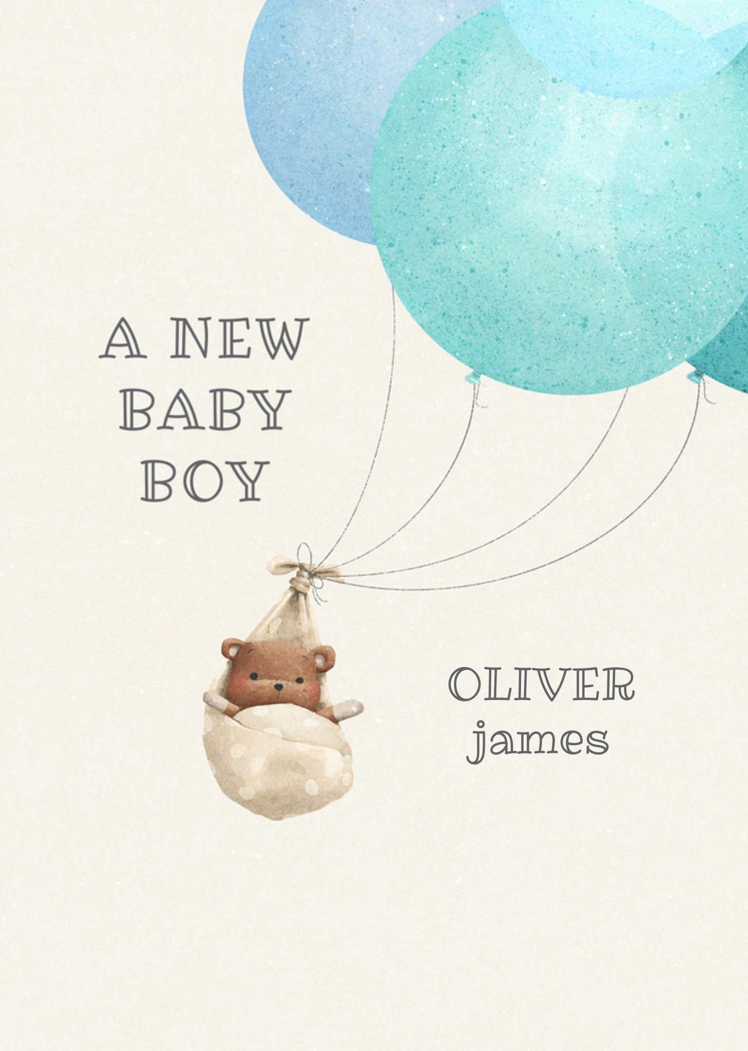 Uddle And Friends A New Baby Boy Card
