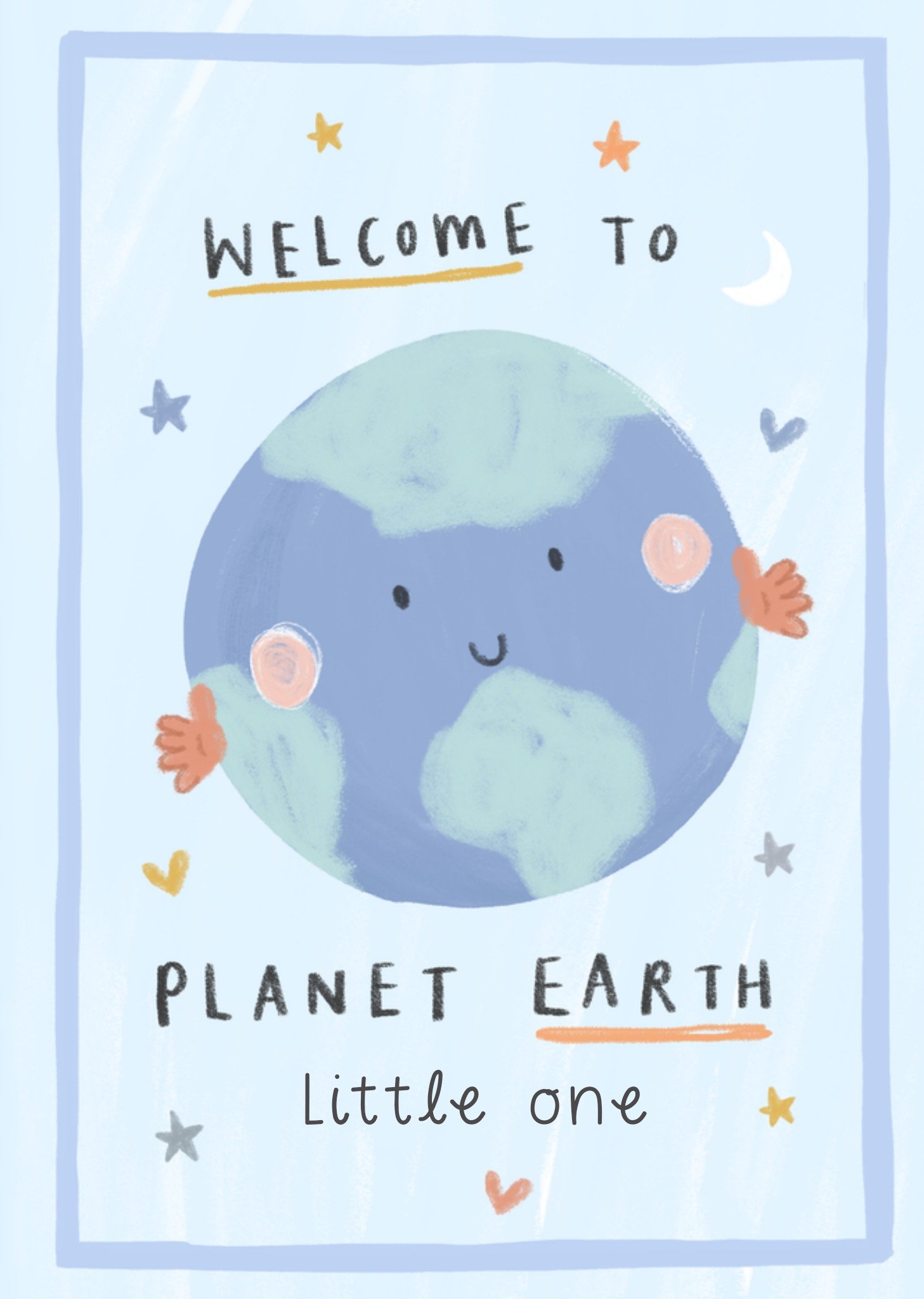 Moonpig Cute Welcome To Planet Earth Little One New Baby Card