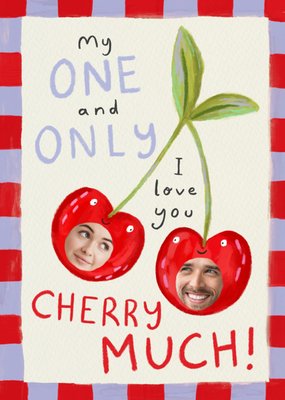 I Love You Cherry Much Photo Upload Card