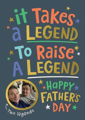 Legend Photo Upload Father's Day Card