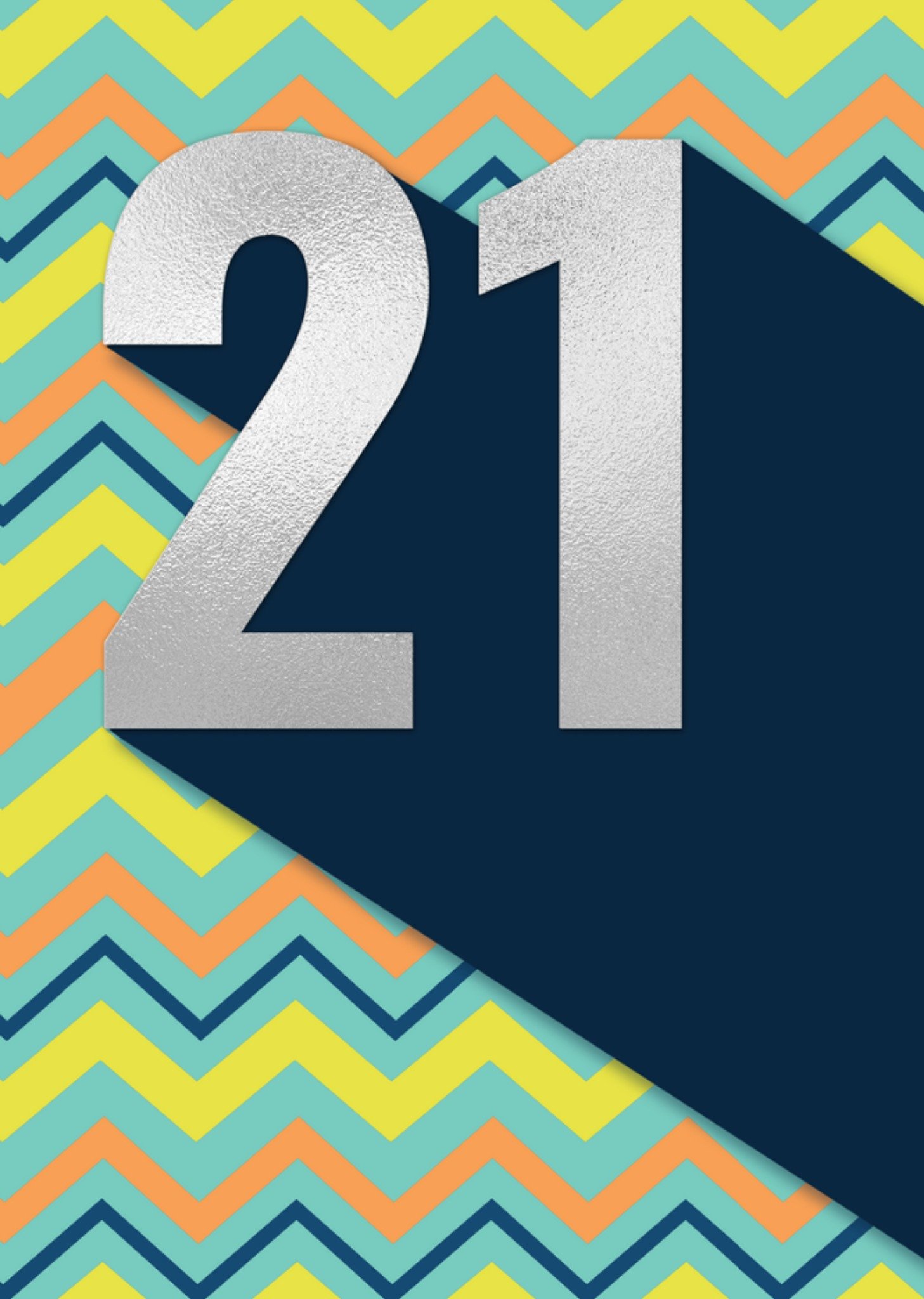 Moonpig striking Zigzag 21st Birthday Card