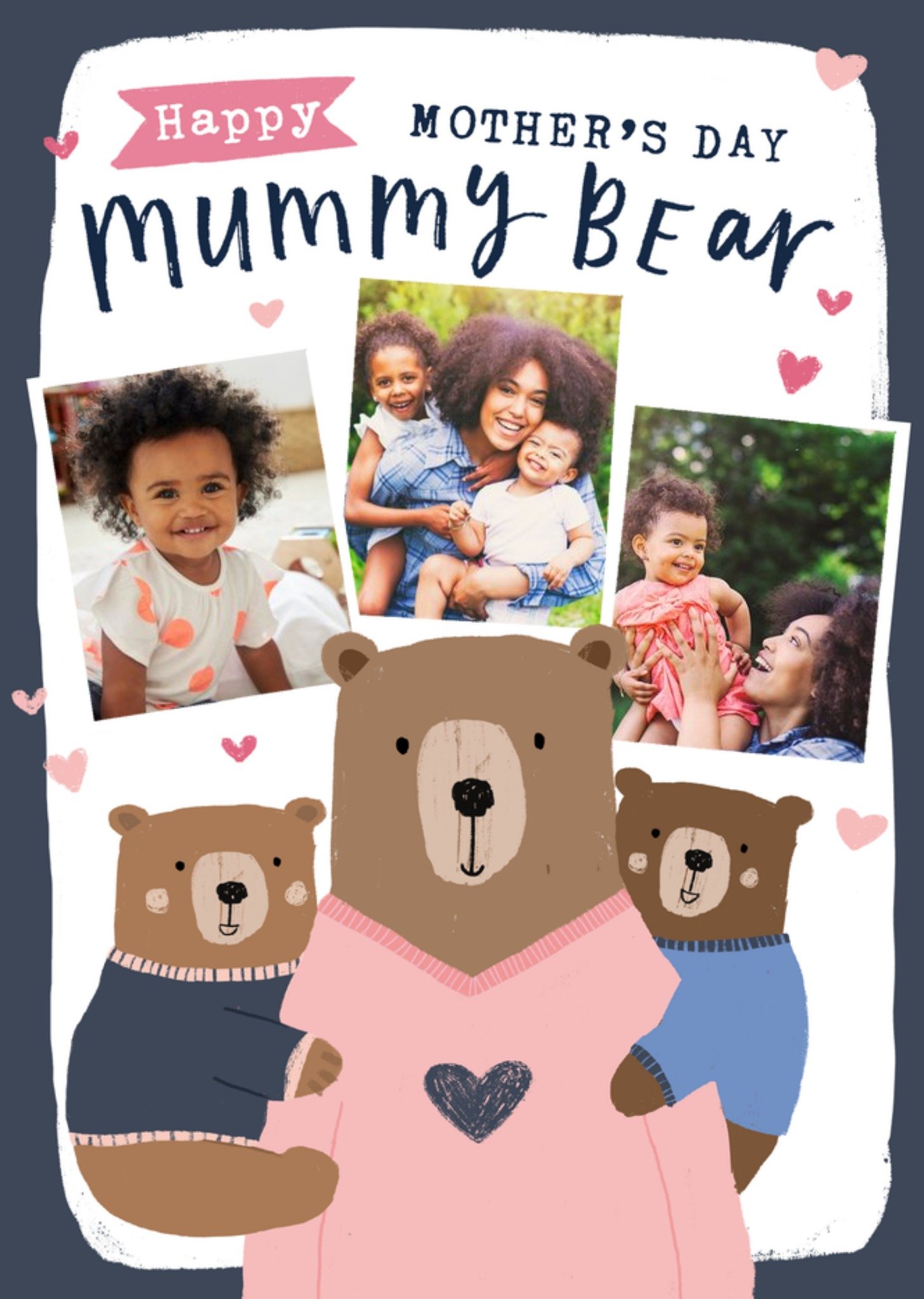 Moonpig Beary Lovely Happy Mothers Day Mummy Bear Photo Upload Mothers Day Card