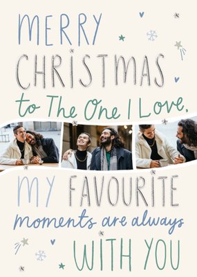 One I Love Favourite Moments Photo Upload Christmas Postcard