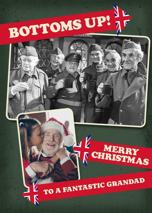 Retro Humour Dad's Army Photo Upload Christmas Card