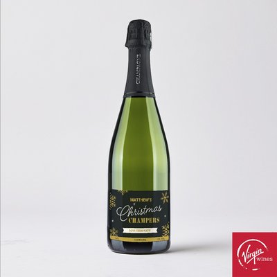 Personalised Christmas Champagne 