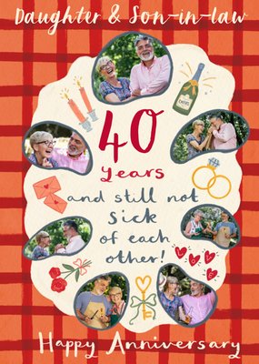 Daughter & Son In Law Photo Upload Anniversary Card