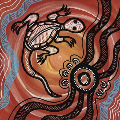 Hogarth Arts Illustrated Aboriginal Art Pattern Just A Note Card