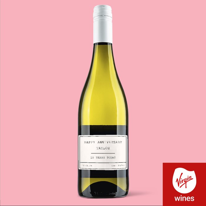 Virgin Wines Personalised Happy Anniversary Pinot Grigio 75cl