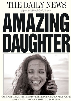 Daily News Amazing Daughter Card