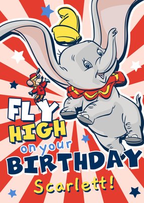 Disney Dumbo Fly High On Your Birthday Card