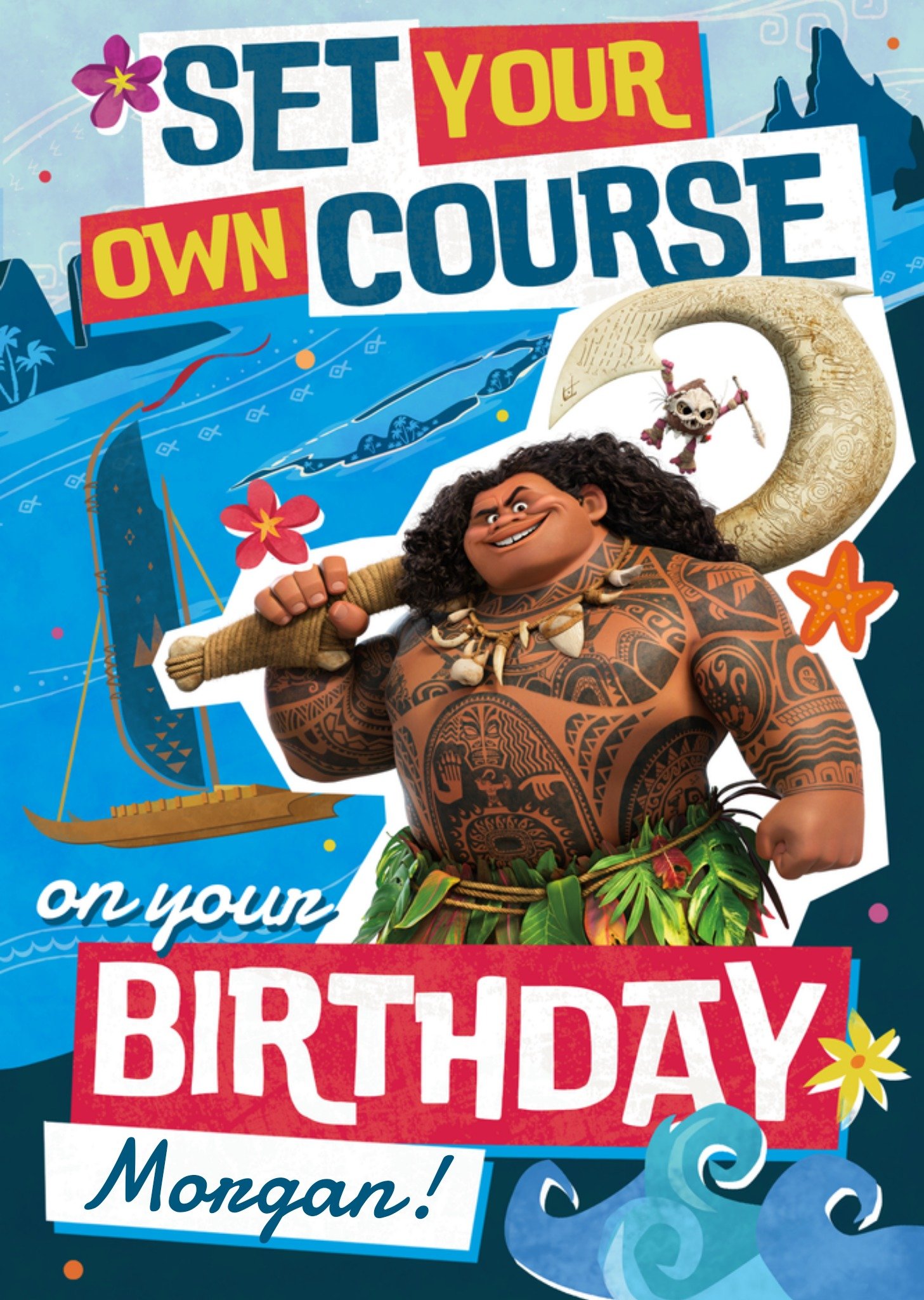 Moana Set Your Own Course Birthday Card