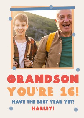 Ukiyo Grandson You're 16 Have The Best Year Yet Photo Upload Birthday Card