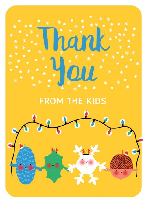 Little Acorns Cute Christmas Thank You Card