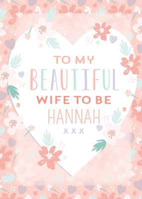 Modern To My Beautiful Wife To Be Wedding Card