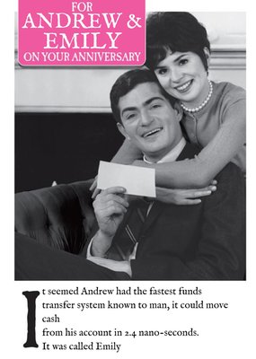 On Your Anniversary Funny Humour Quote Card