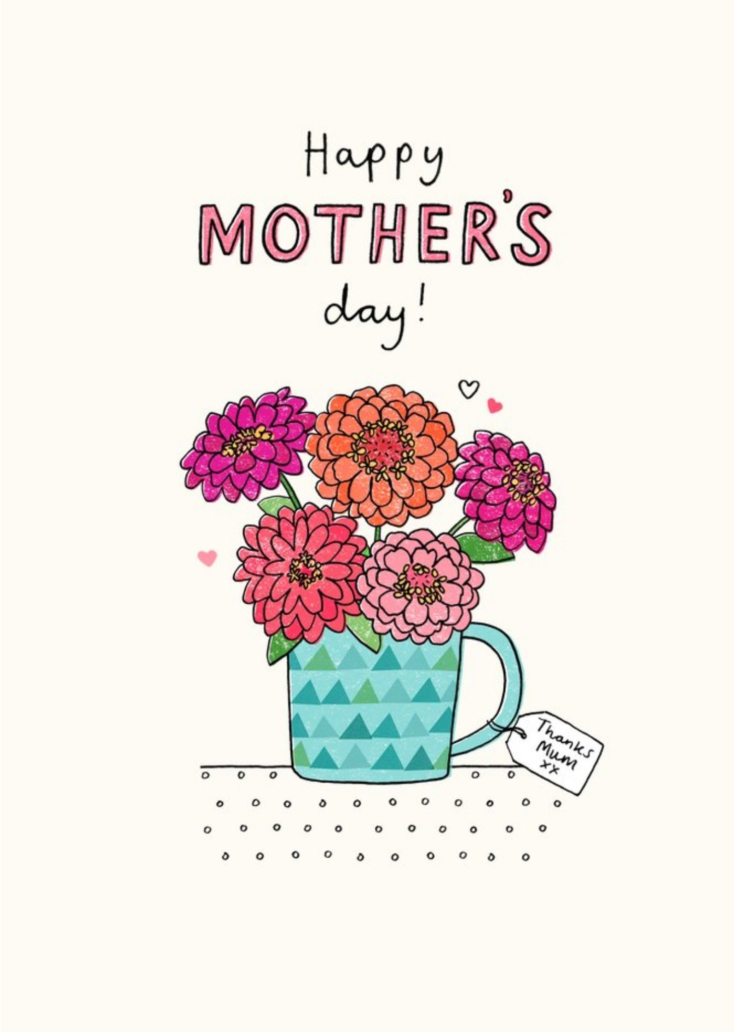 Moonpig Happy Mother's Day Illustration Of Flowers Card