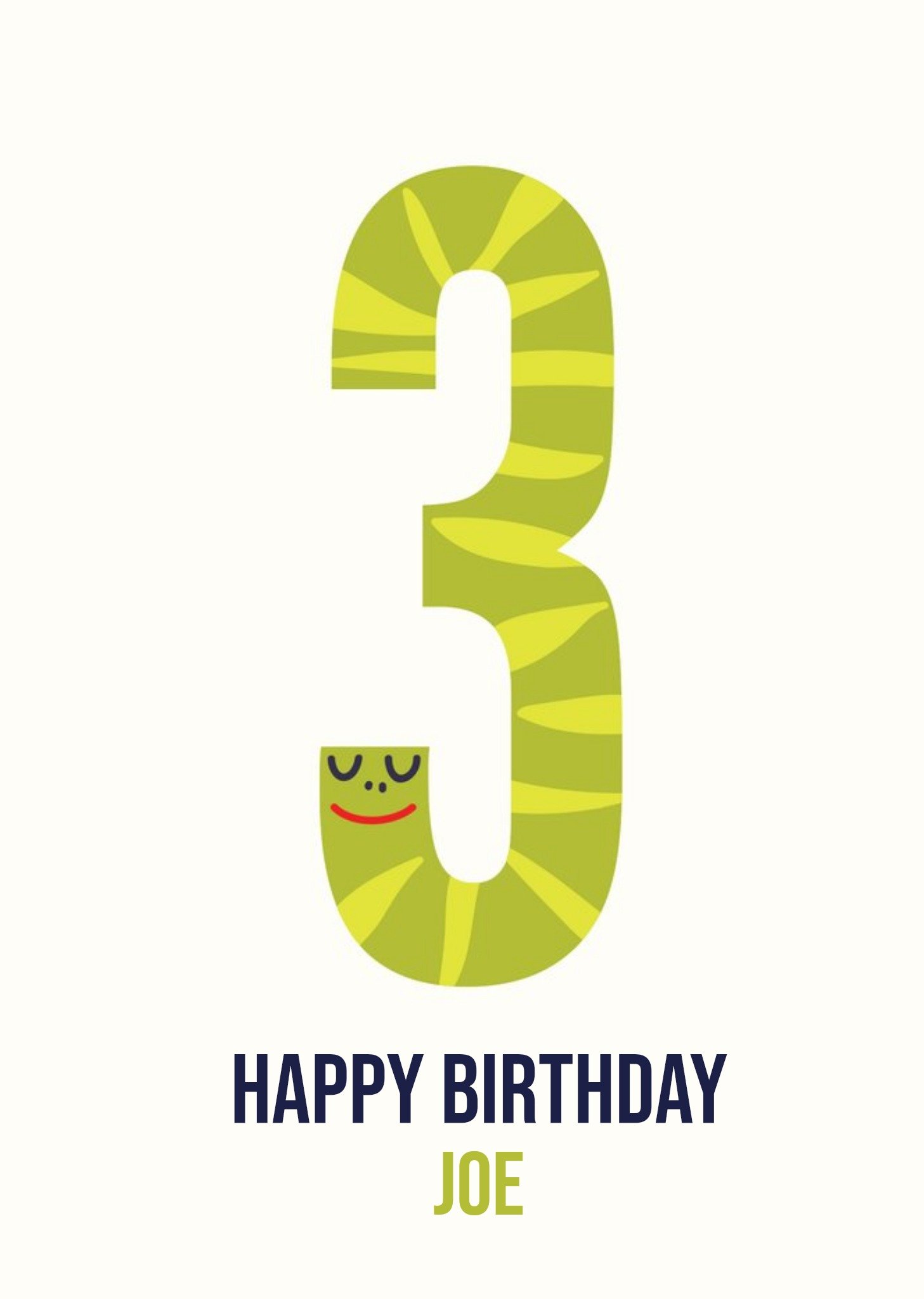 Moonpig Happy Birthday Card - Cute - Snake