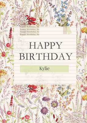 V&A Floral Pattern Collage Birthday Card