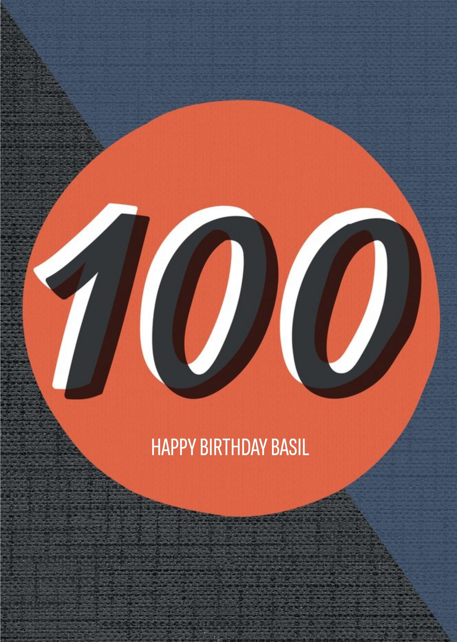 Moonpig Personalised Text 100th Happy Birthday Card