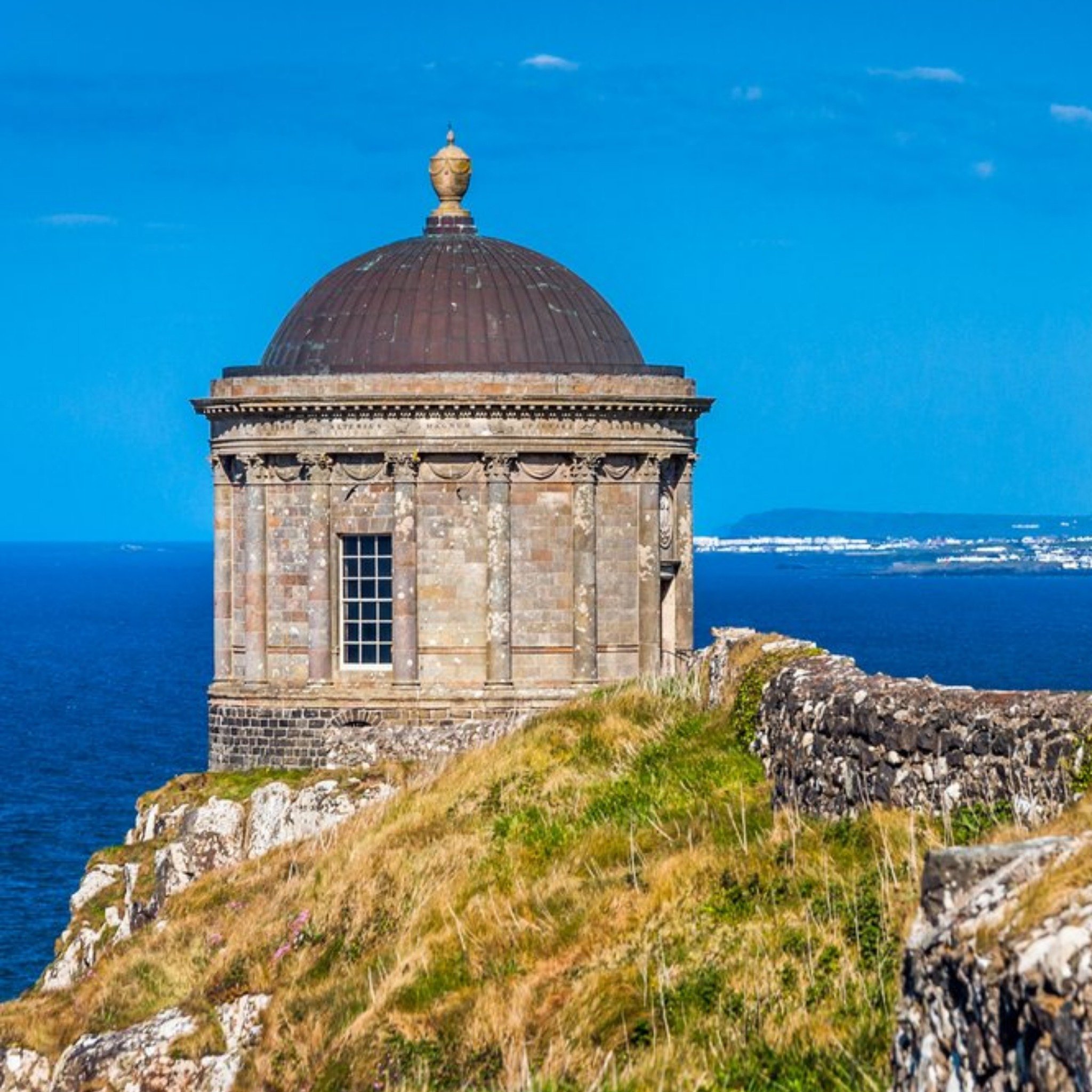 Moonpig Photographic The Mussenden Temple On The Cliffs Above The Atlantic Ocean