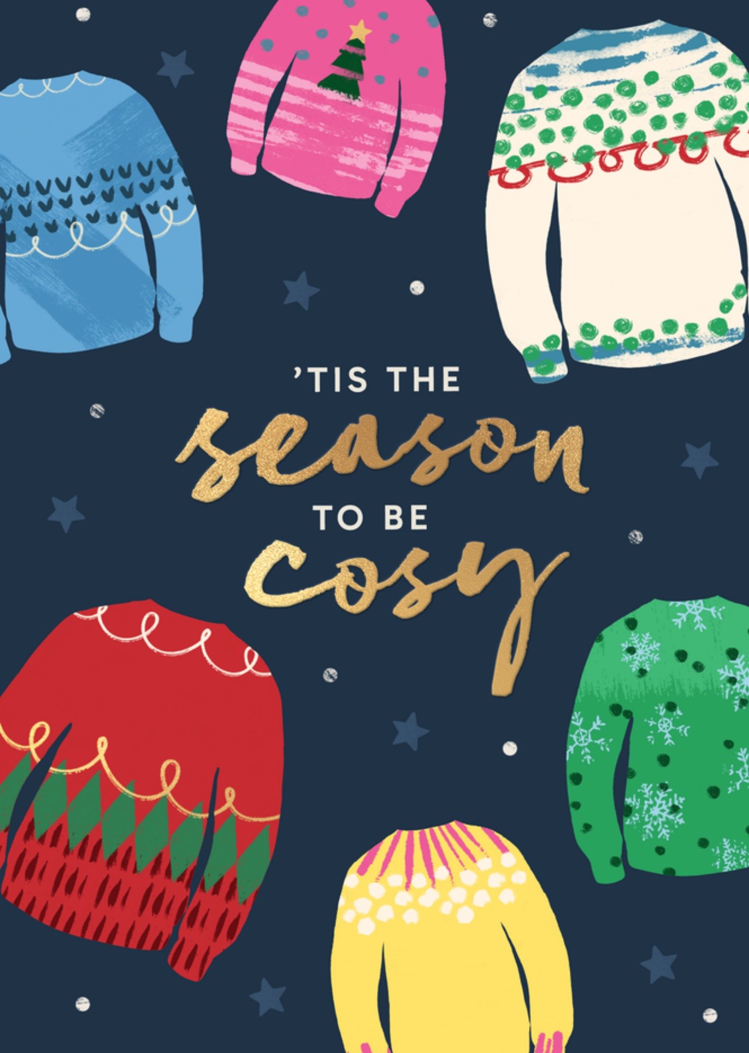 Moonpig 'tis The Season To Be Cosy Christmas Card