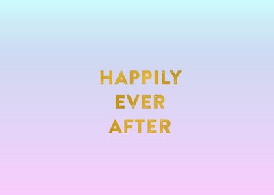 Pastel Wash Happily Ever After Personalised Wedding Day Card