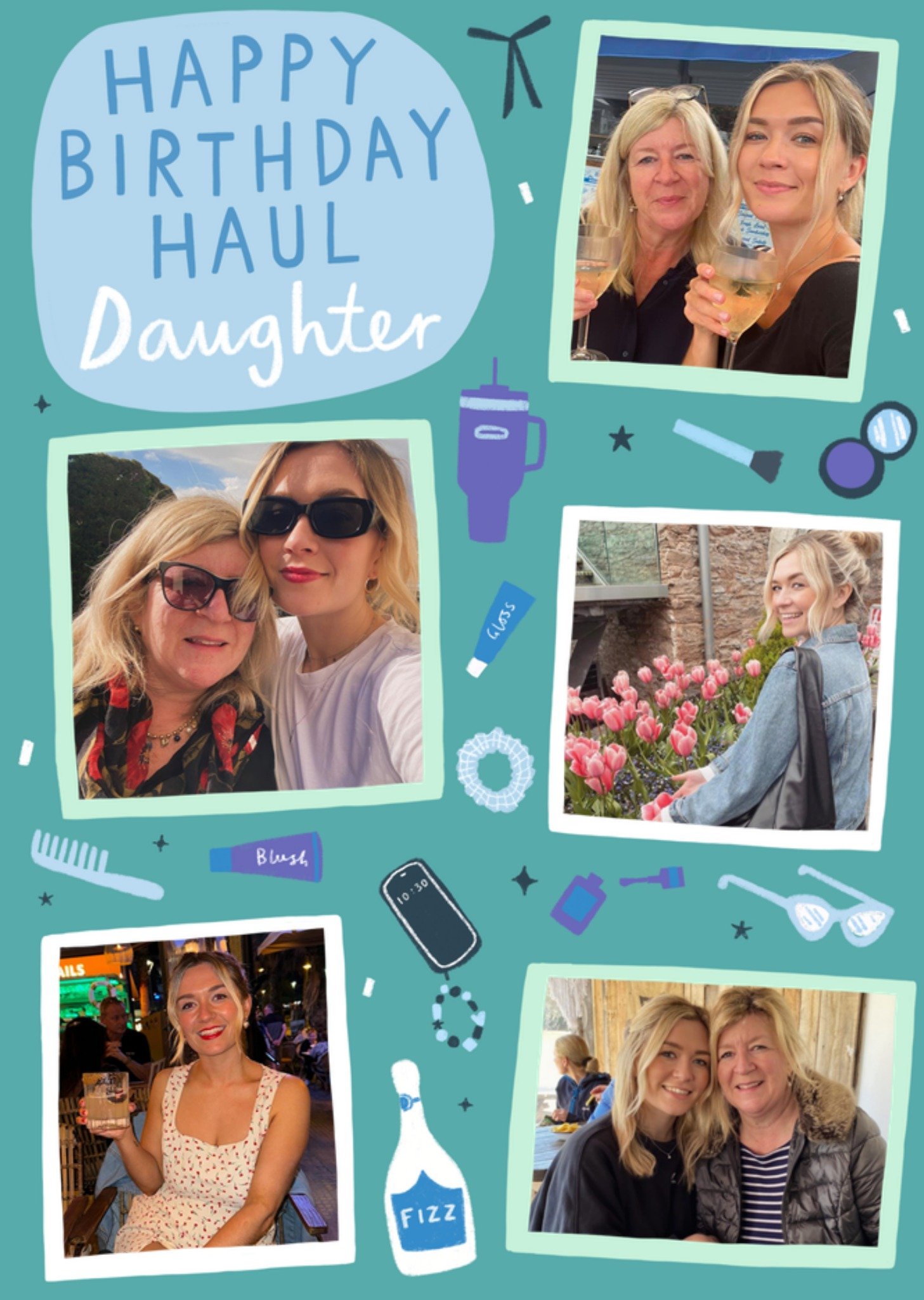 Stella Isaac Illustrations Happy Birthday Haul Daughter Photo Upload Birthday Card