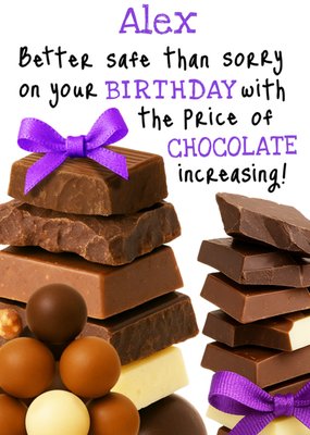 Humorous Chocolate Lover Birthday Card