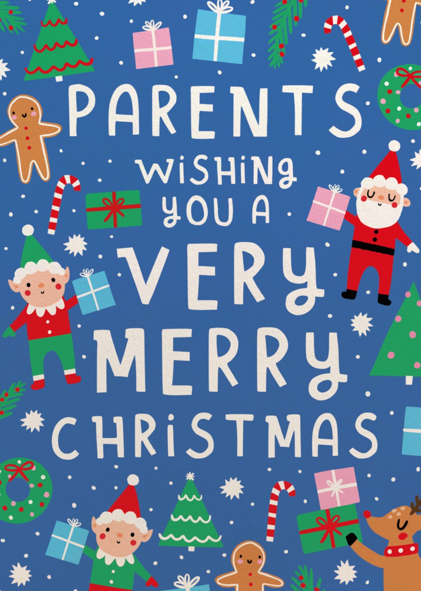 Scribbler Parents Wishing You A Very Merry Christmas Card