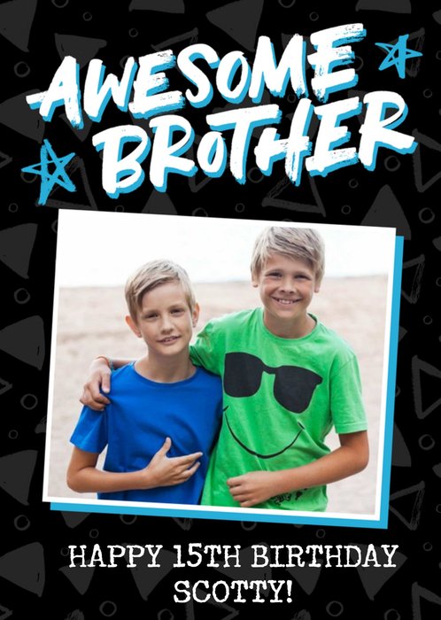 Amazing Brother Photo Upload Birthday Card