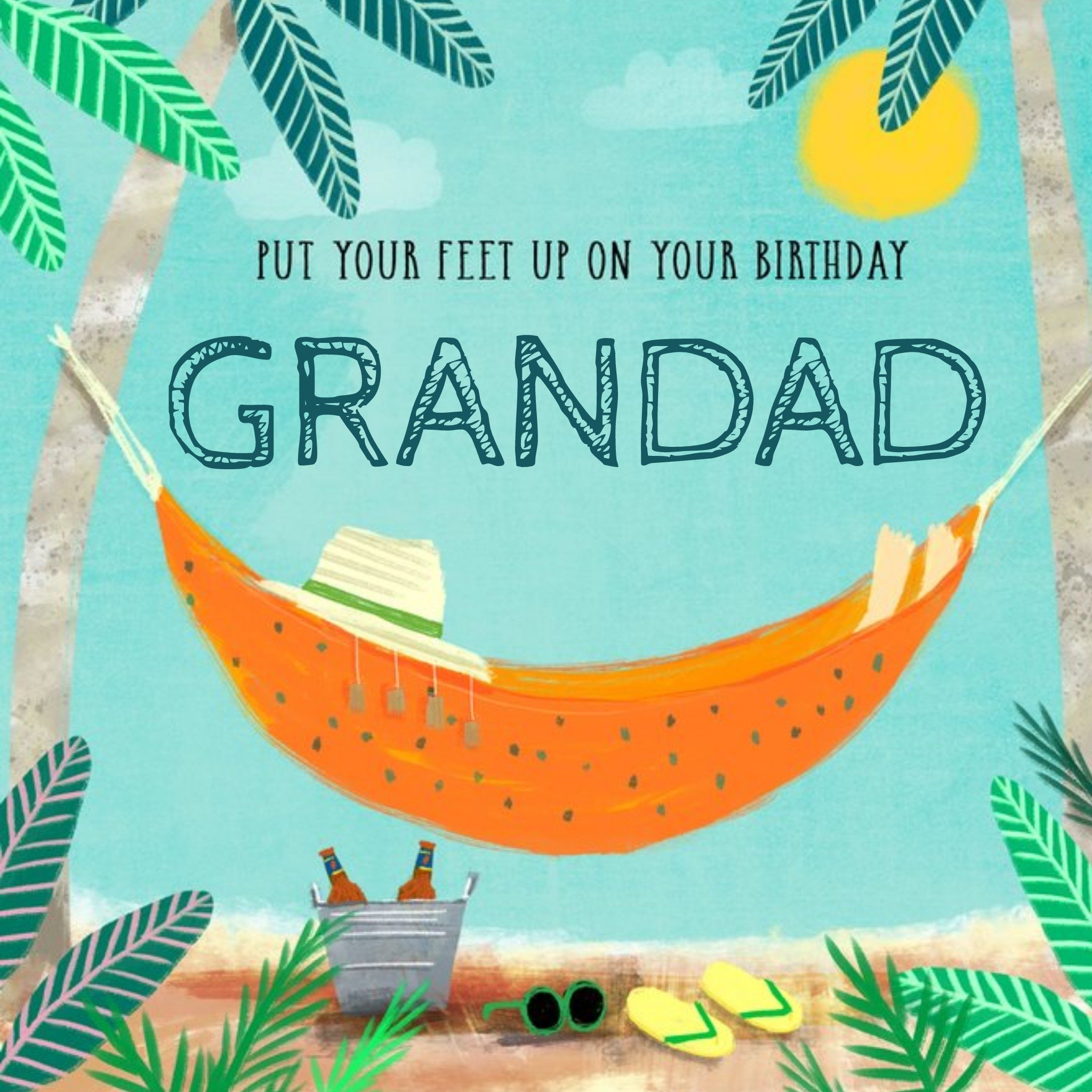 Moonpig Colette Barker Illustrated Sea Sunshine Birthday Dad Garden Card