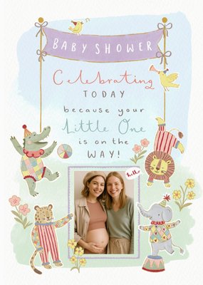 Celebrating Your Little One Photo Upload Baby Shower Card