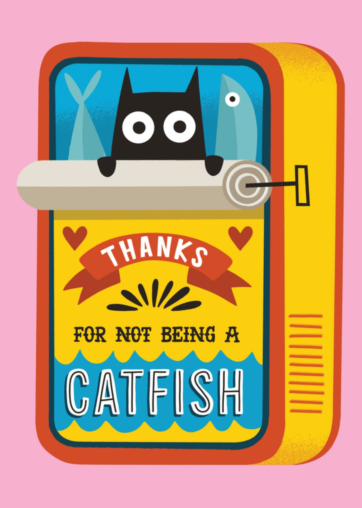 Moonpig Thanks For Not Being A Catfish Illustrated Valentine's Day Card