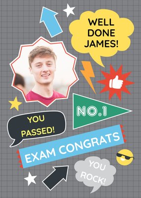 Shout Out Photo Upload Exam Congrats Card