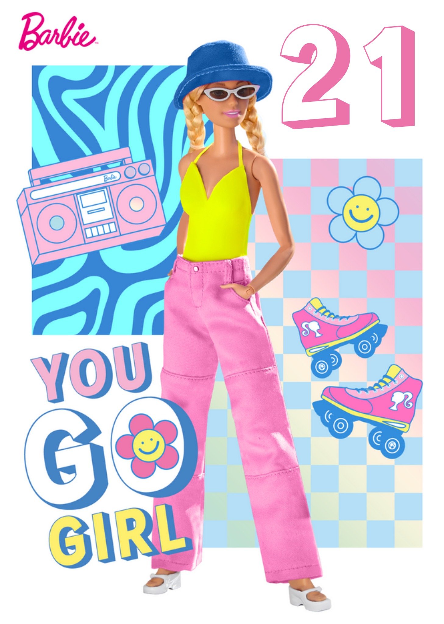 Barbie You Go Girl Birthday Card, Large