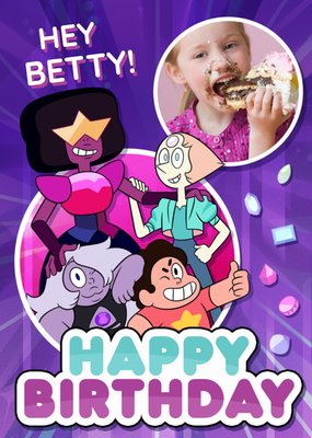 Steven Universe Characters Photo Upload Birthday Card