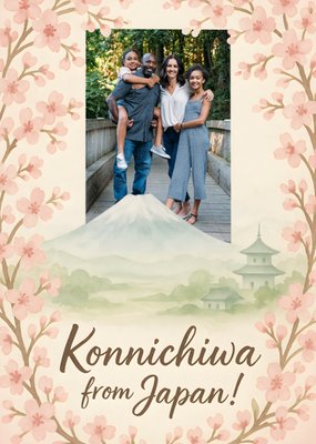 Japan Cherry Blossom Photo Upload Postcard
