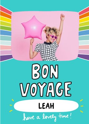 Angela Chick Fun Photo Upload Bon Voyage Card