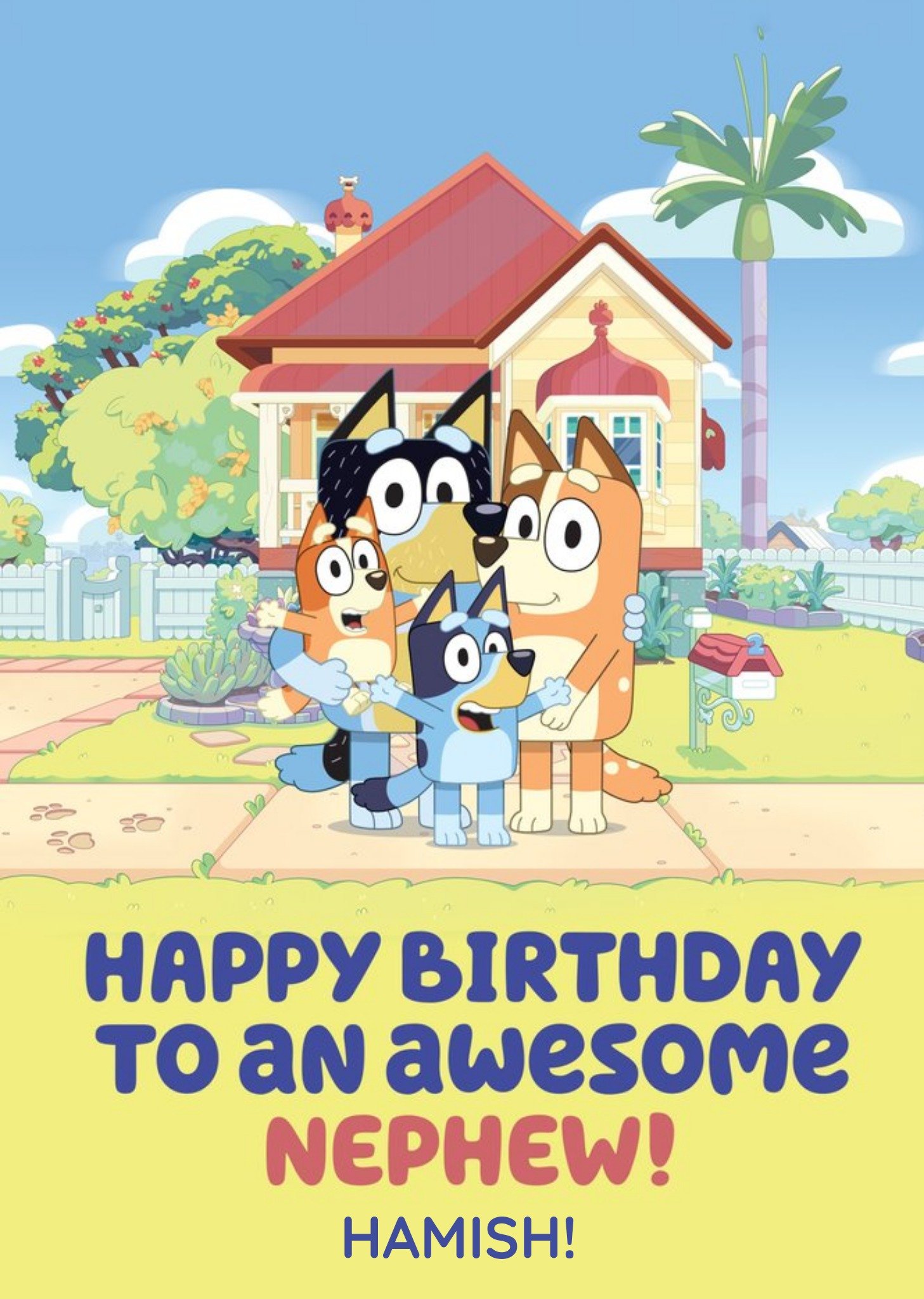 Bbc Bluey Awesome Nephew Birthday Card