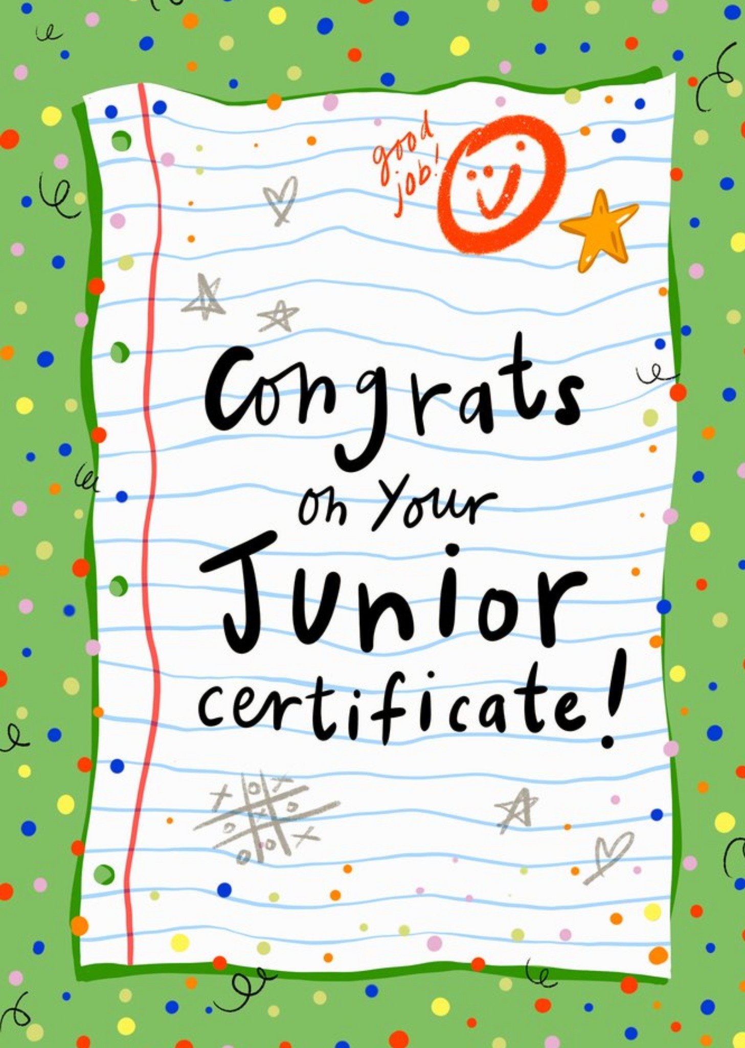 Moonpig Illustration Of A Page From A School Exercise Book With Various Sketches Junior Certificate 