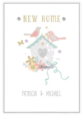 Hotchpotch Illustrated Bird House Customisable New Home Card